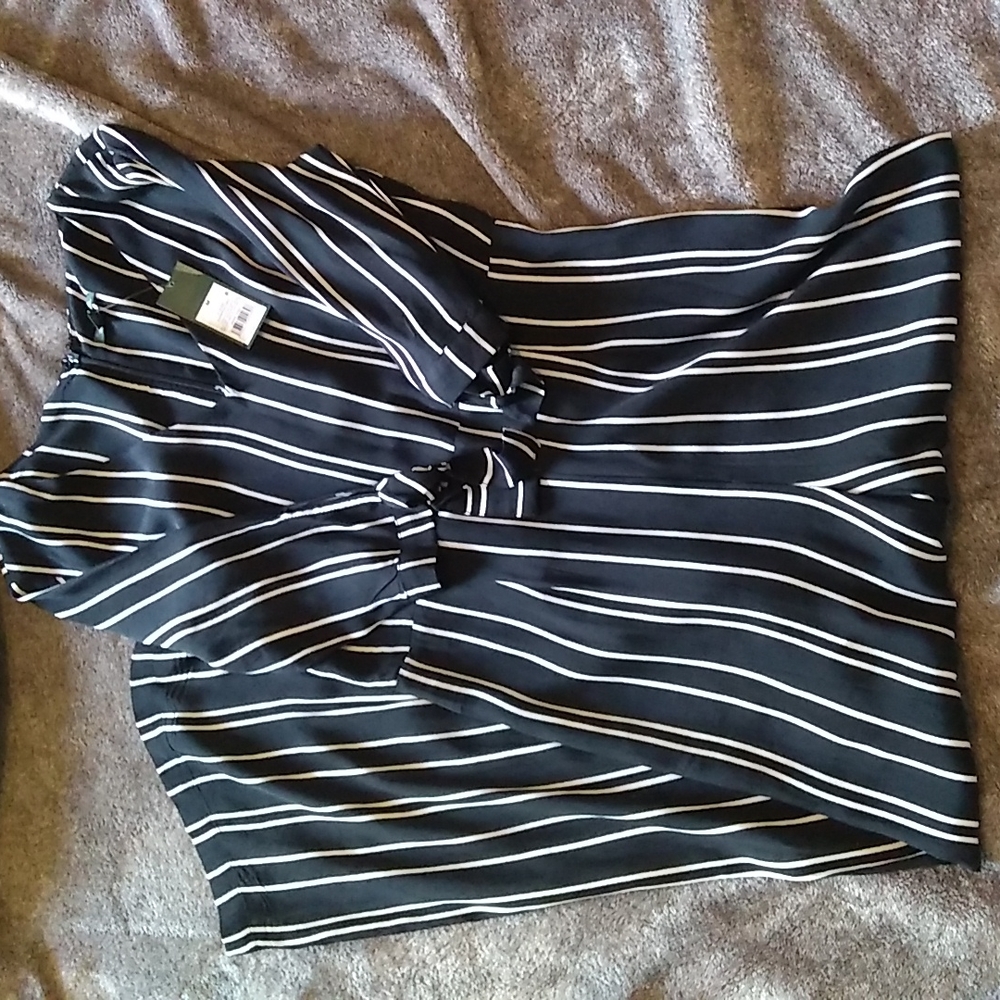 Wild Fable black white stripe jumpsuit with flaw
